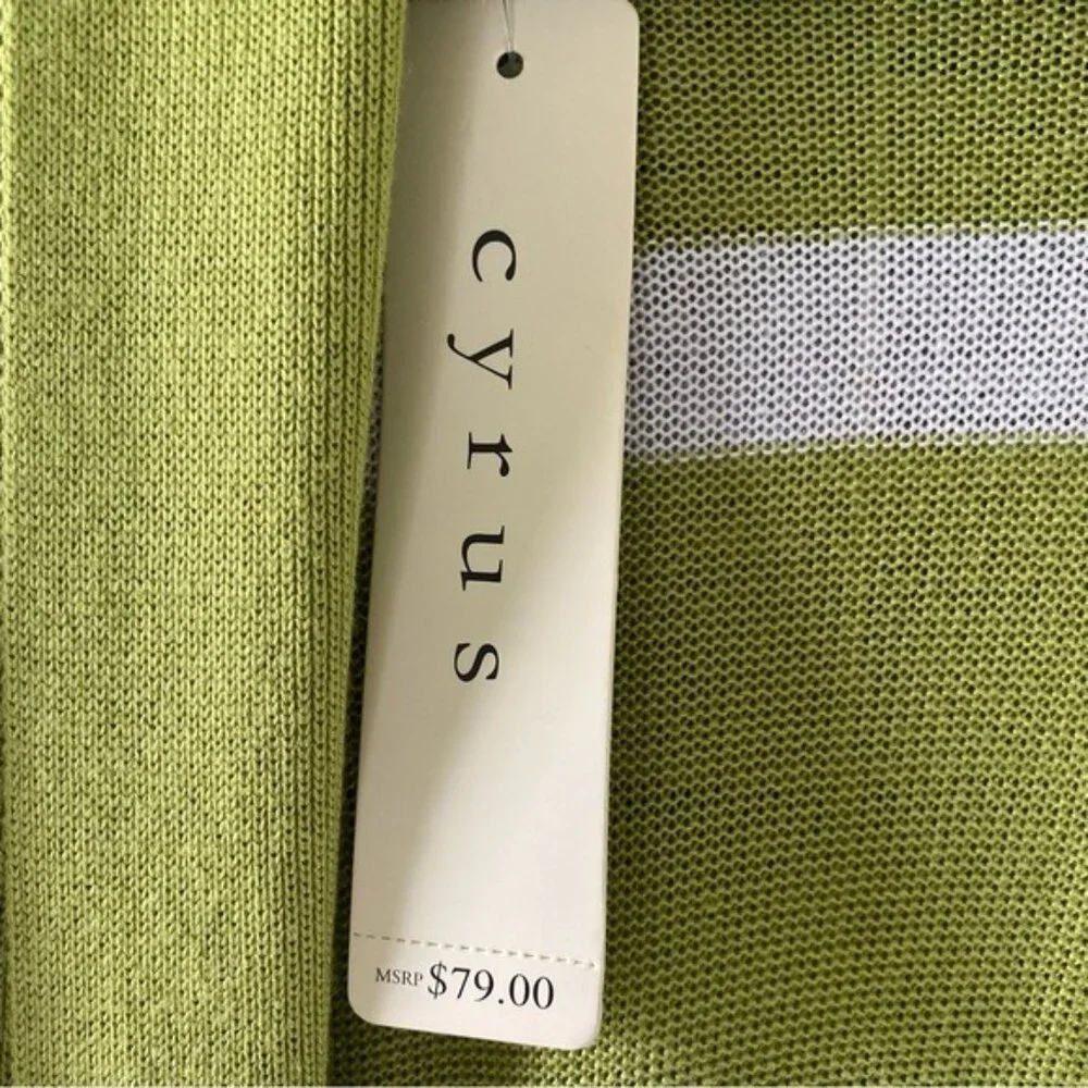 NWT Cyrus Women's Striped‎ Open-Front Sweater/Cardigan Size M
